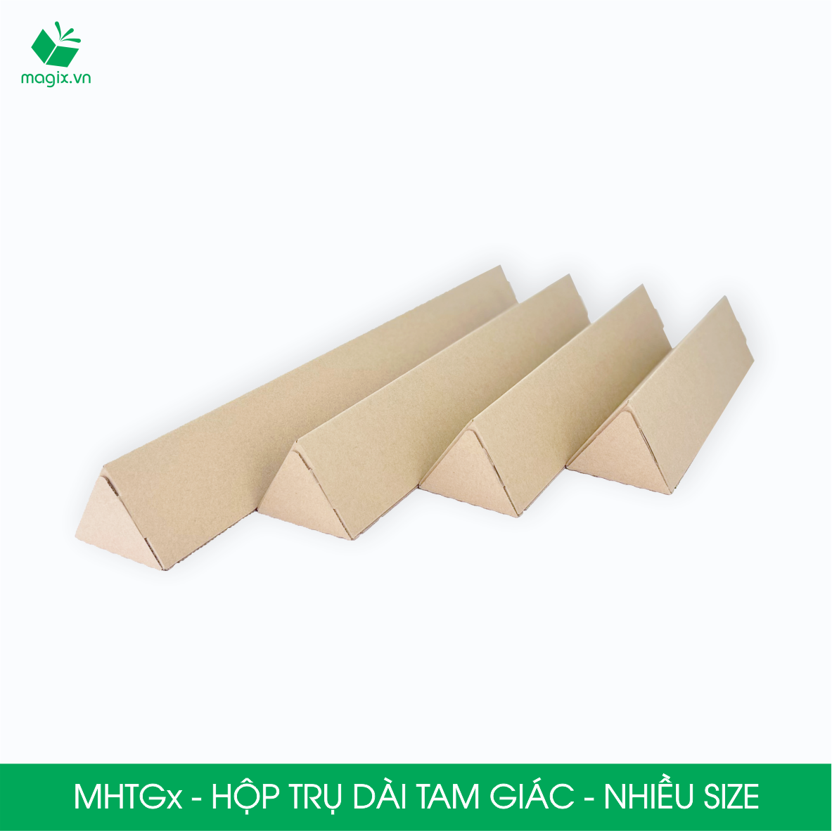 Combo 20 Hộp trụ dài tam giác thay thế ống giấy  - Hộp carton đóng gói hàng - NHIỀU KÍCH THƯỚC