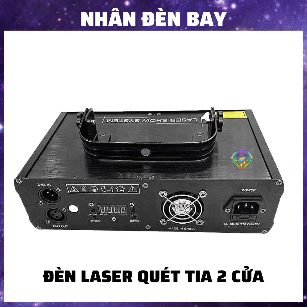 Đèn Laser Quét Tia 2 Cửa 7 Màu RGB Công Suất 1000mW Hiệu Ứng Tia Phủ Rộng Sắc Nét Dùng Cho Phòng Bay, Bar, Karaoke
