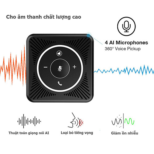 Micro kèm loa họp trực tuyến eMeet OfficeCore M0 - Hàng chính hãng
