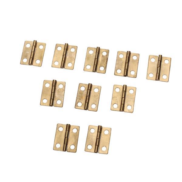 10x Antique Brass Mini Hinges Small Butterfly Butt Hinges for Wooden Jewelry