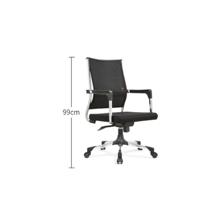 Ghế xoay văn phòng lưng lưới khung thép cao cấp cho nhân viên, Ghế văn phòng chân xoay có bánh xe