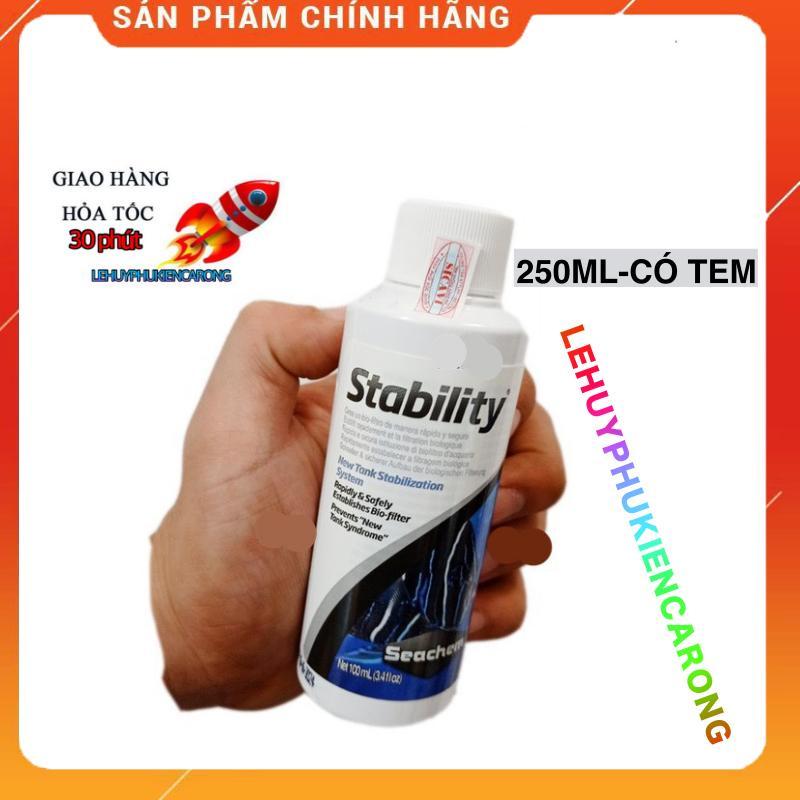 Vi Sinh Sống Cho Hồ Cá Biển Và Bể Cá Nước Ngoạt Seachem Stability 250ml 500ml Của Mỹ Có Tem Chính Hãng
