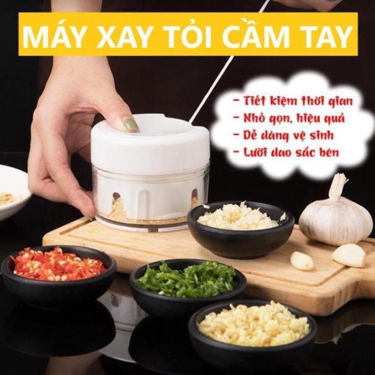 Dụng Cụ Xay Nghiền Tỏi Ớt, Rau Củ, Thịt Cá,… Bằng Dây Rút Thế Hệ Mới