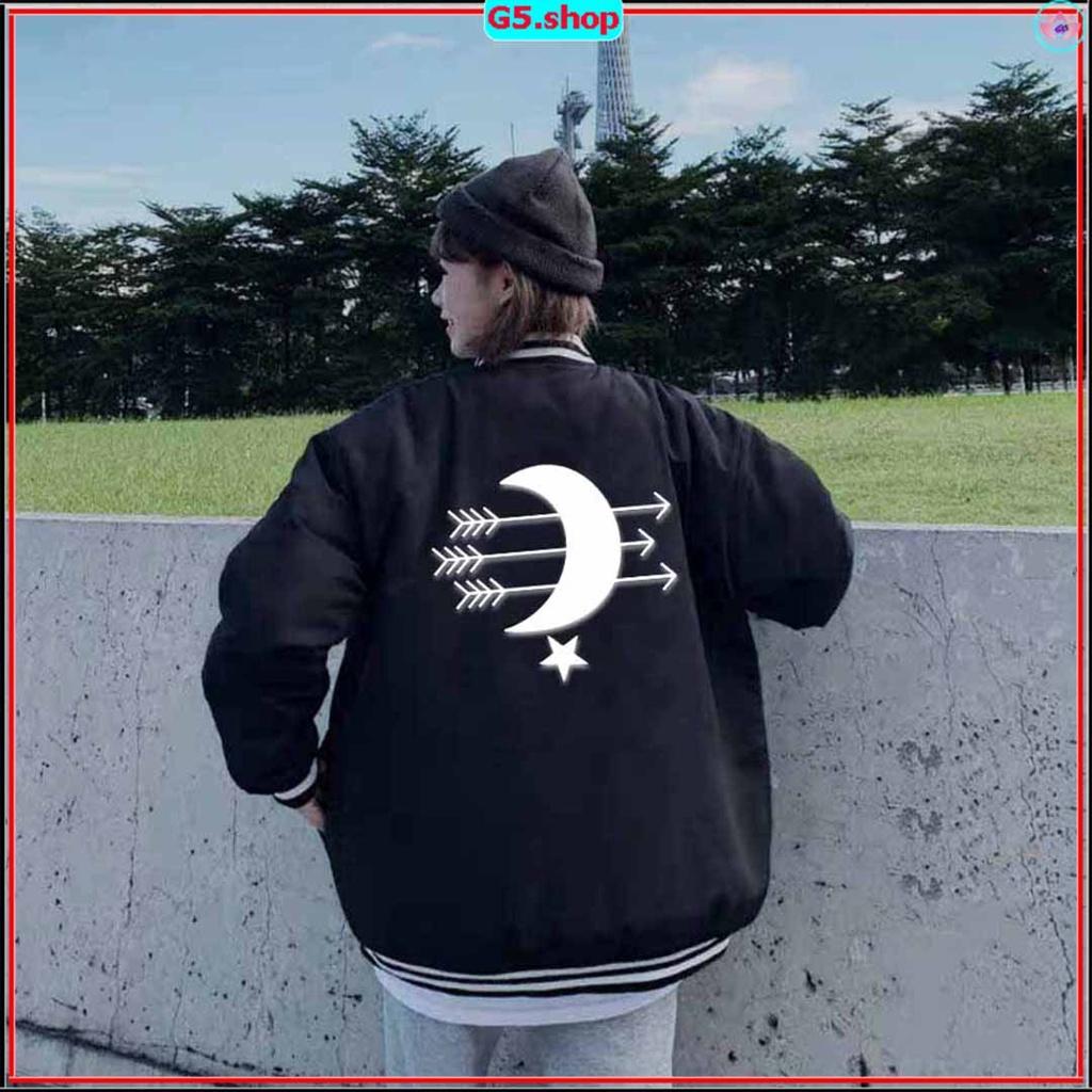 Áo Khoác Bomber Jacket Phản Quang 2 Lớp Họa Tiết ép hình Đẹp Có Ảnh Thật - gió chống nắng Nam Nữ Hót Trend G5