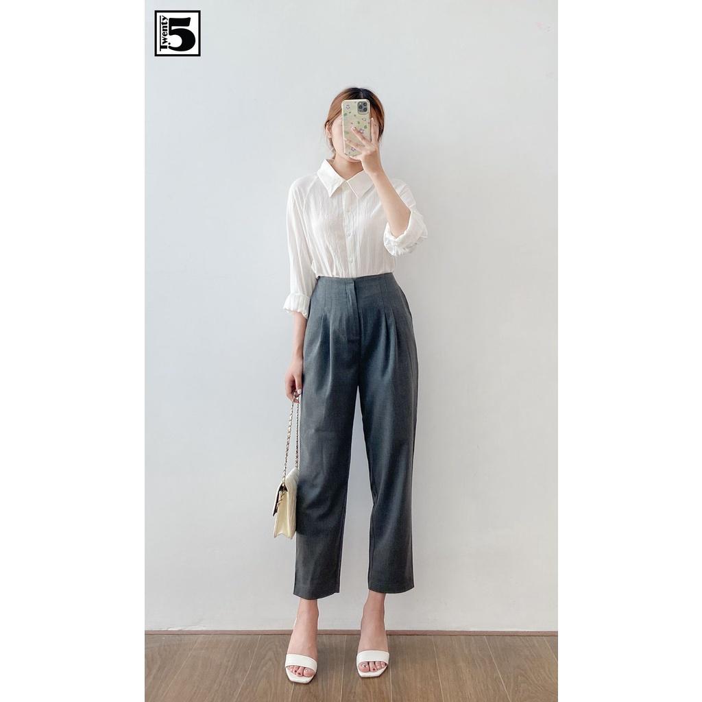 Quần baggy nữ công sở, khóa moi Twentyfive T614