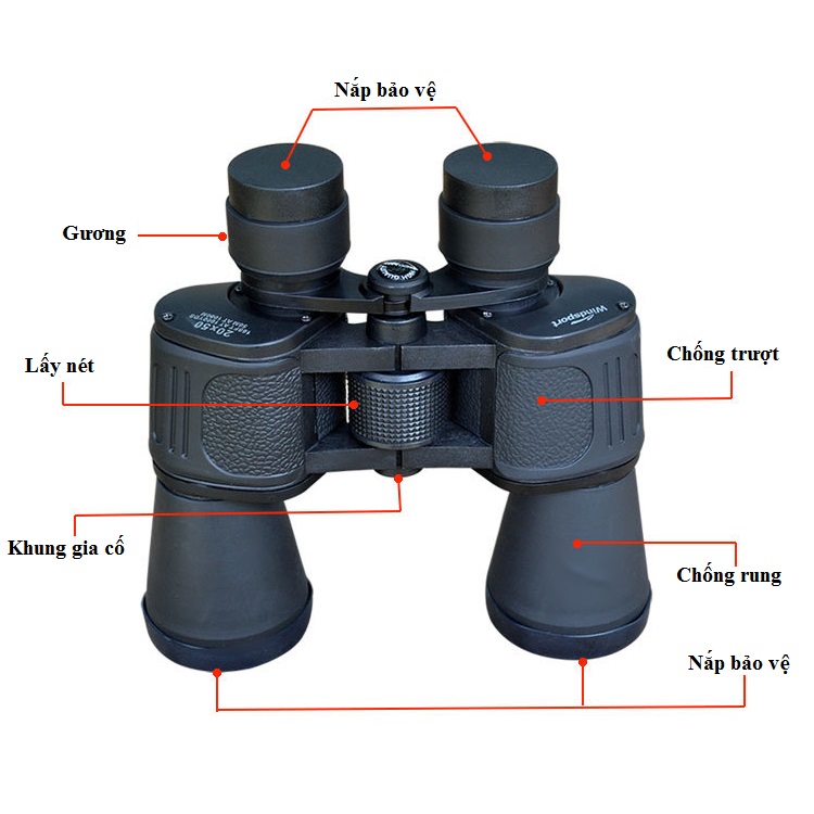 Ống nhò10X hỗ trợ quan sát các vật ở xa, hình ảnh sắc nét, không thấm nước chuyên dùng trong quân sự ( Tặng đèn led mini cắm cổng USB ngẫu nhiên )