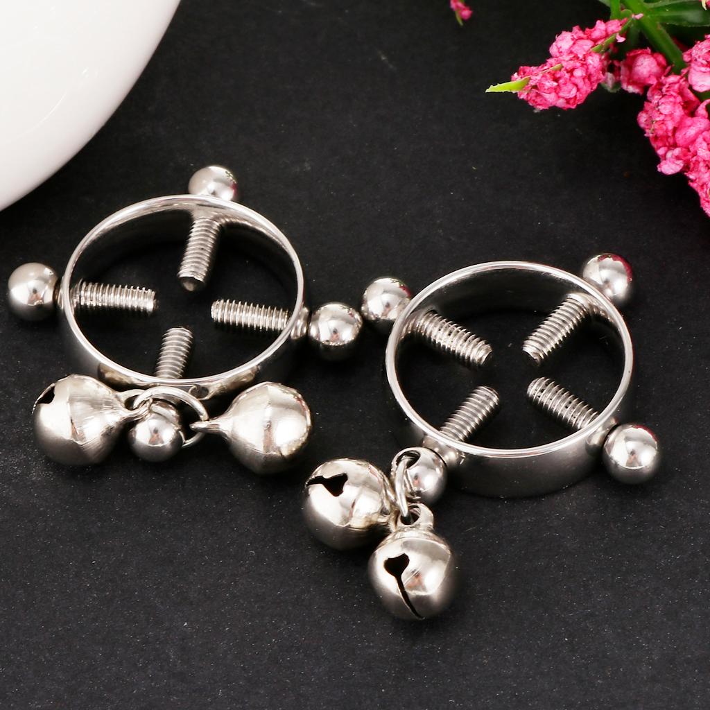 2pcs Women Nipple Shields Screw Body Piercing Jewelry Circle None Piercing