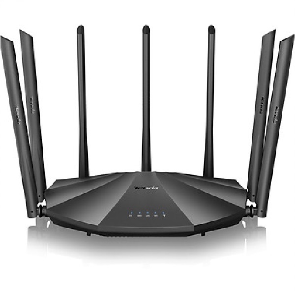 Bộ Phát Wifi Tenda AC23 Chuẩn AC2100Mbps 7 Râu Xuyên Tường Có Cổng Lan Gigabit Tặng Cáp Mạng Dài 2m 8 Lõi Đồng - Hàng Chính Hãng