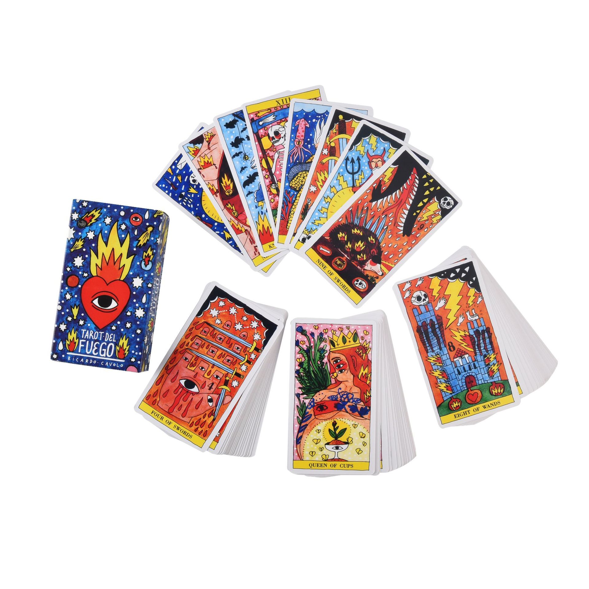 Combo Bộ Bài Del Fuego Tarot New Cao Cấp  và Túi Nhung Đựng Tarot và Khăn Trải Bàn Tarot