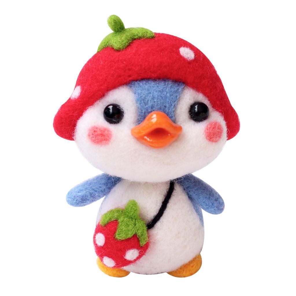 Lovely Needle Felting Animal Kit Felted Animals Needle Felting Starter Kit for Kids Beginners Art Projects with Basic Tools 6 x 4.5cm