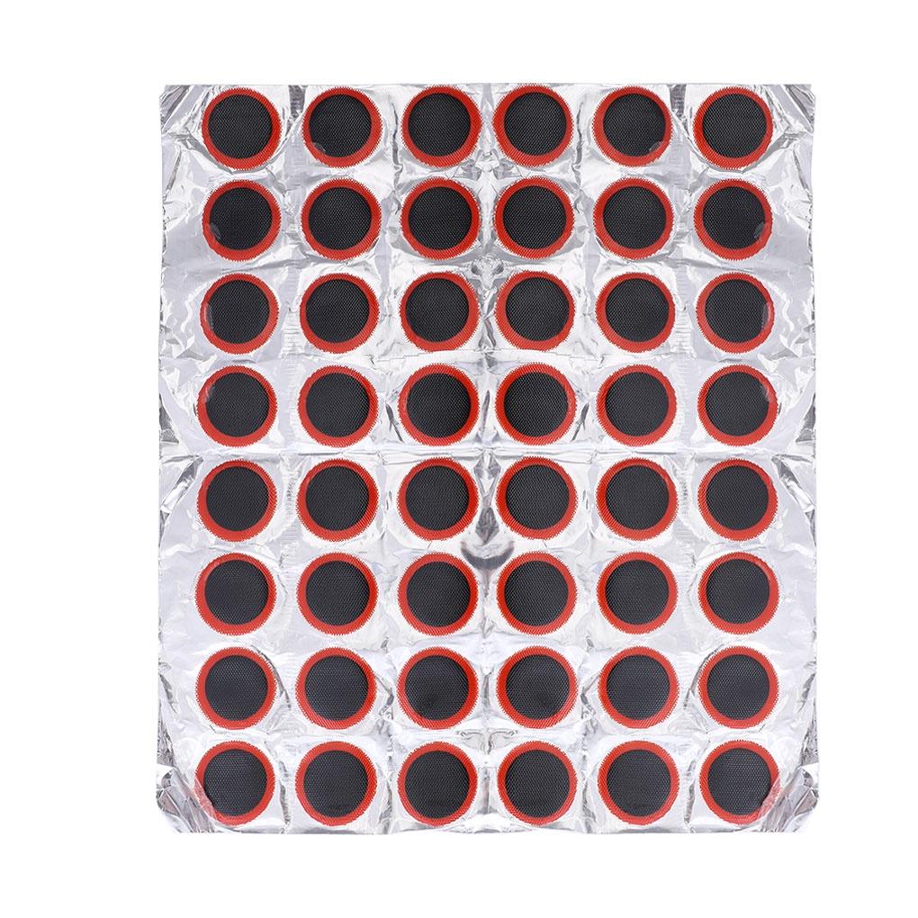 48 cái 25mm Hình vuông / Hình tròn Vá lốp xe đạp Xe đạp Ống lốp sửa chữa các bản vá cao su Bộ công cụ sửa chữa ống bên trong
