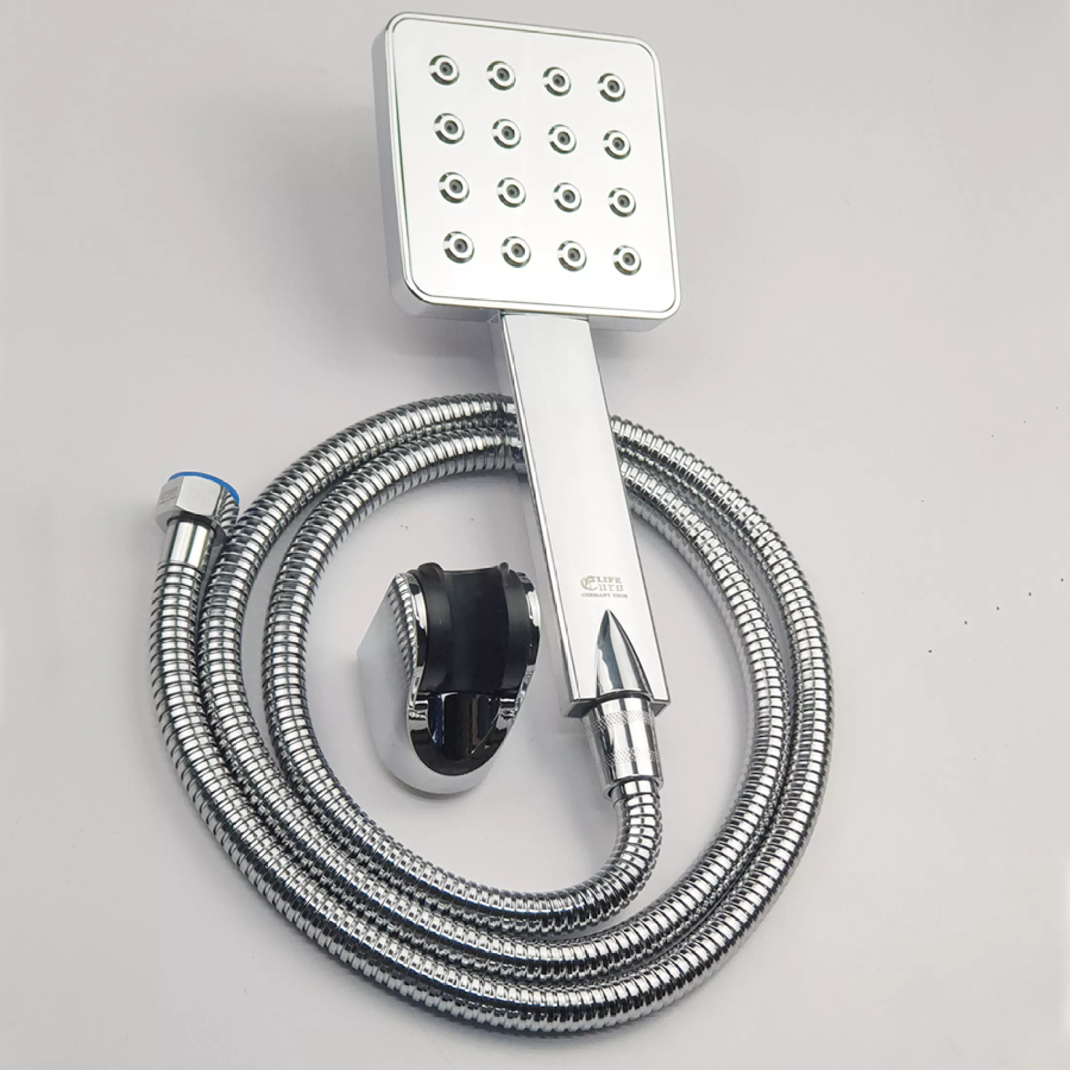 Bộ tay dây sen siêu tăng áp, dòng chảy xoáy độc đáo, 1 chức năng chảy Eurolife EL-121SH