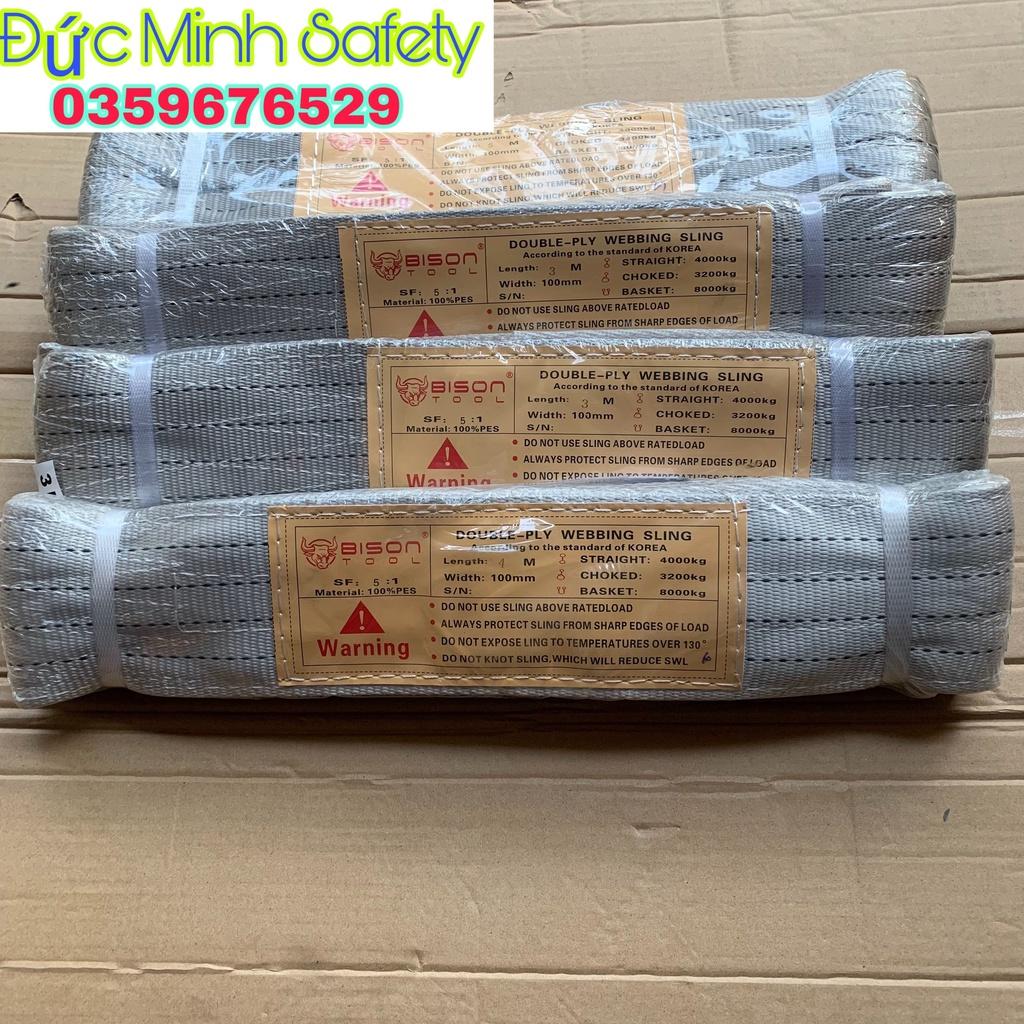 Dây cáp vải cẩu hàng bản dẹp 100mm trong tải 4 tấn 10 mét