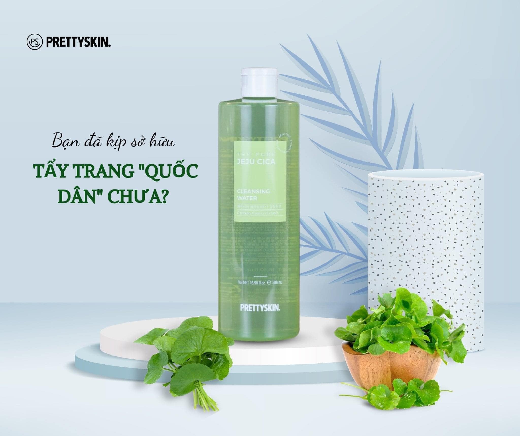 Hình ảnh Nước tẩy trang The Pure Jeju Cica Prettyskin 500ml