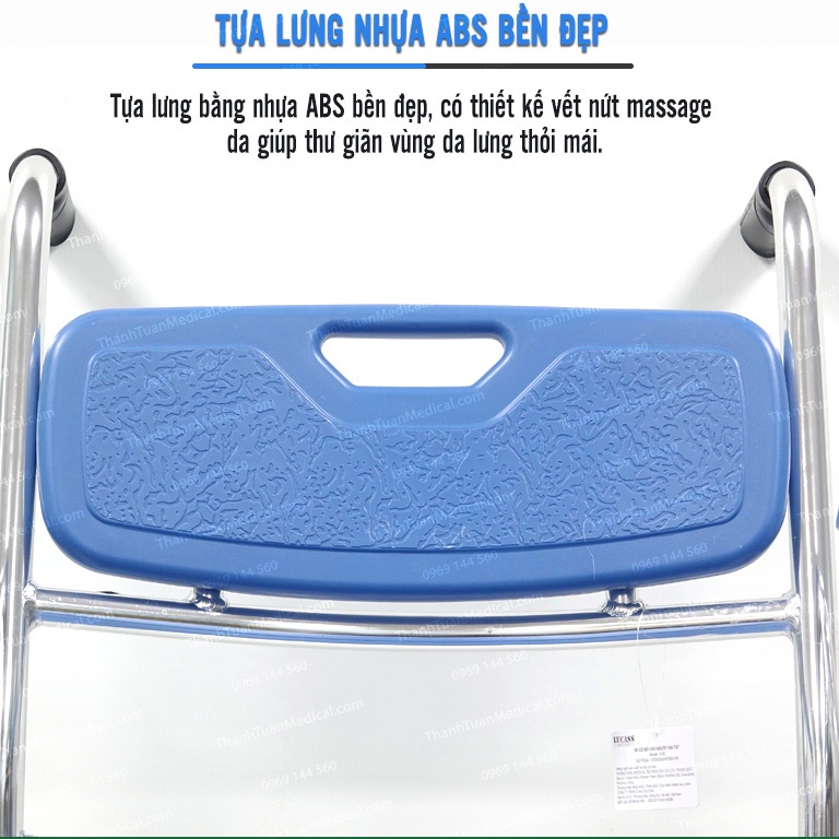 Ghế tắm cho người già ốm, ghế bô vệ sinh đa năng có bánh xe Lucass X-62
