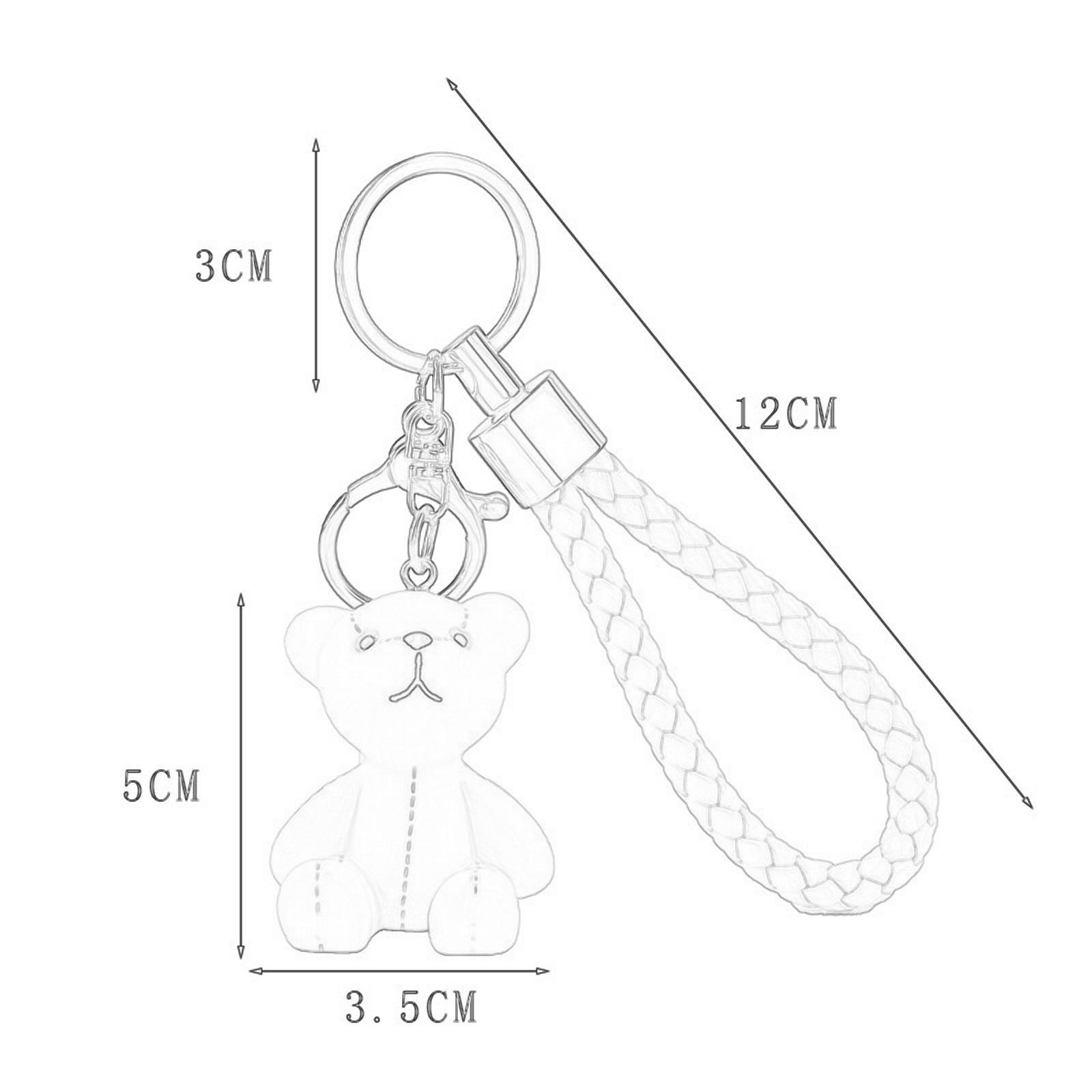 Bear Key Chain Pendant Resin Animal Pendant Creative Gift Car Bag Keychain