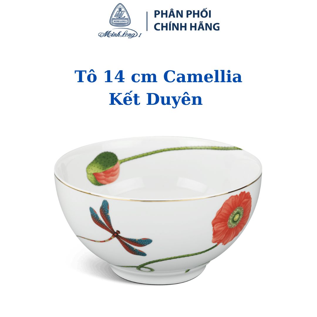 Tô 14 cm - Camellia - Kết Duyên - Gốm sứ cao cấp Minh Long 1