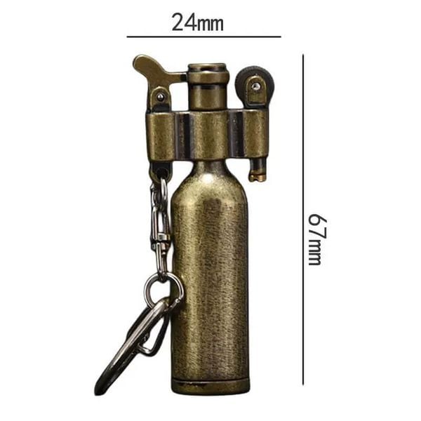 Vỏ hộp quẹt bật lửa xăng đá mini có móc treo khóa HY-739