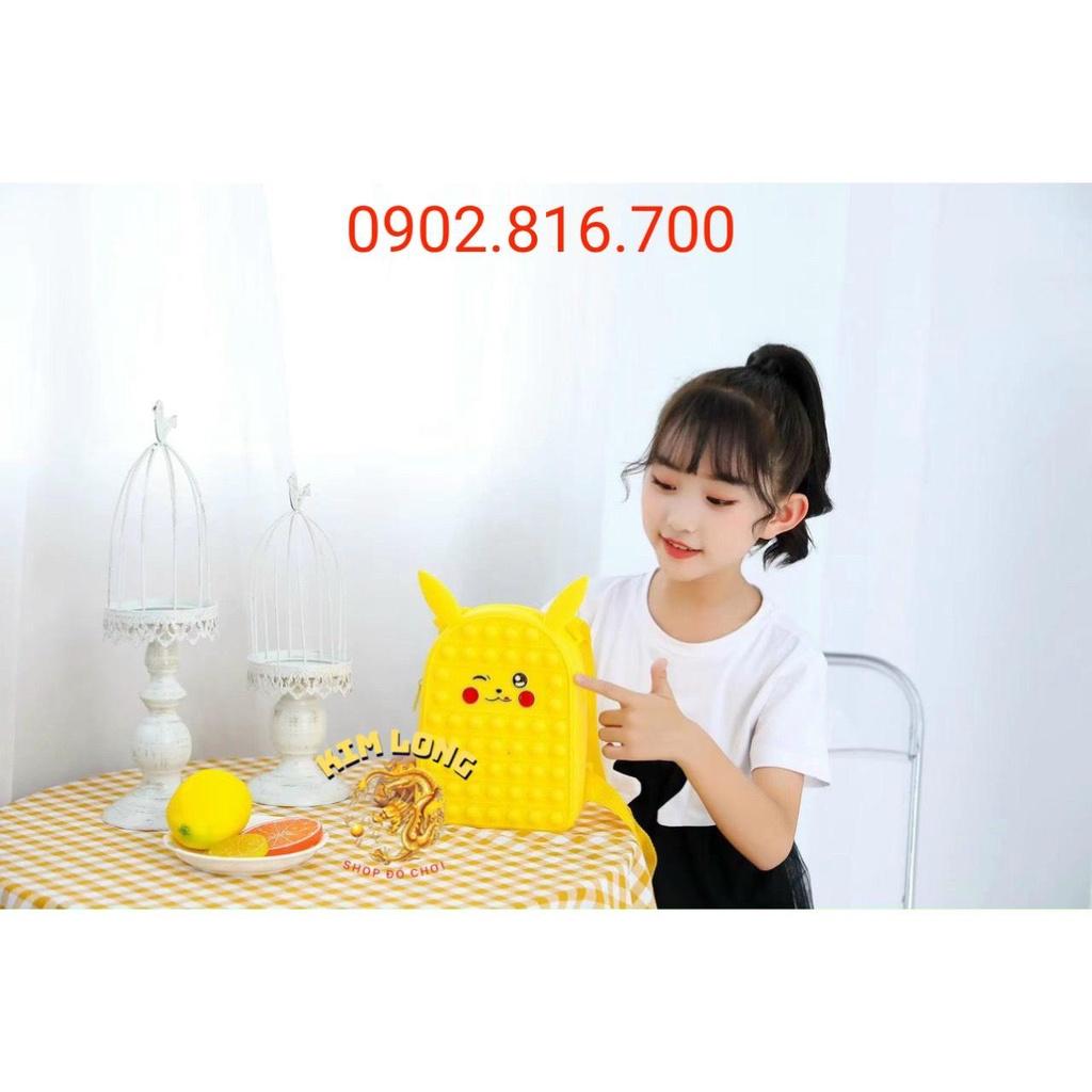 Balo pop it  - Balo Cặp đi học cho bé mẫu giáo - mầm non hình POKETMON PIKACHU