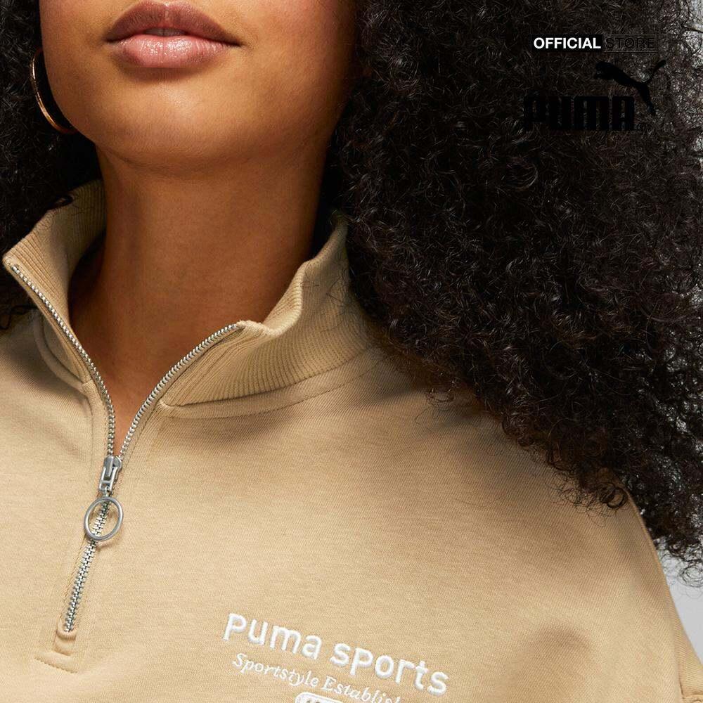 PUMA - Áo sweatshirt nữ cổ trụ tay dài Puma Team 621438