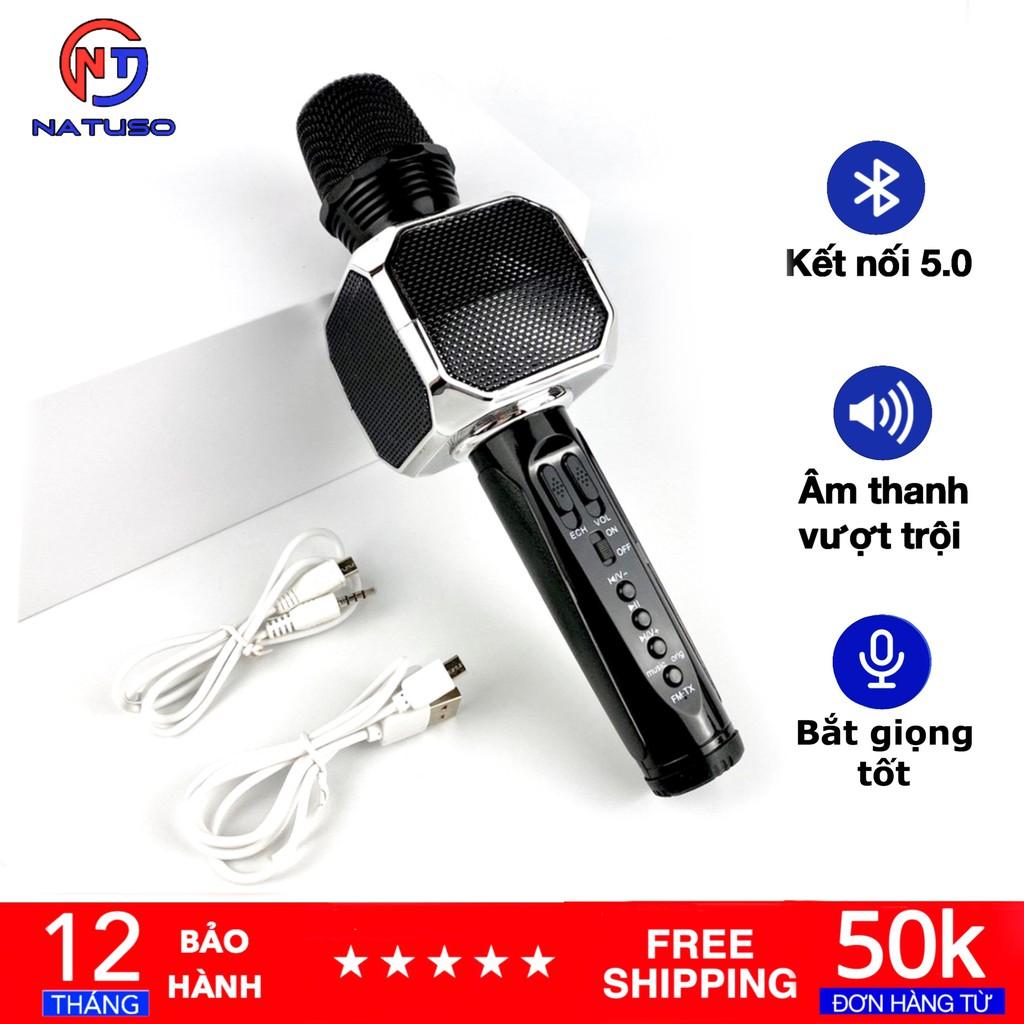 Mic bluetooth hát karaoke kèm loa không dây SD10 đa năng chất lượng - Micro bắt giọng tốt