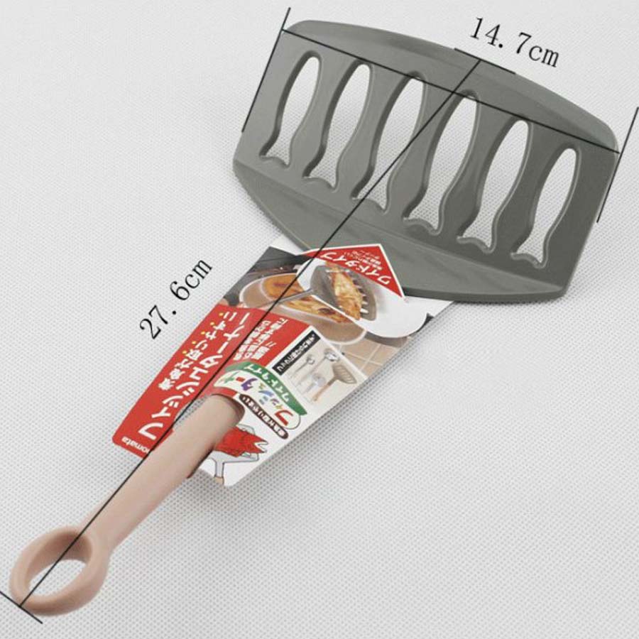 Bộ 3 xẻng lật đồ ăn nhanh bản rộng, có rãnh bằng nhựa - Hàng nội địa Nhật