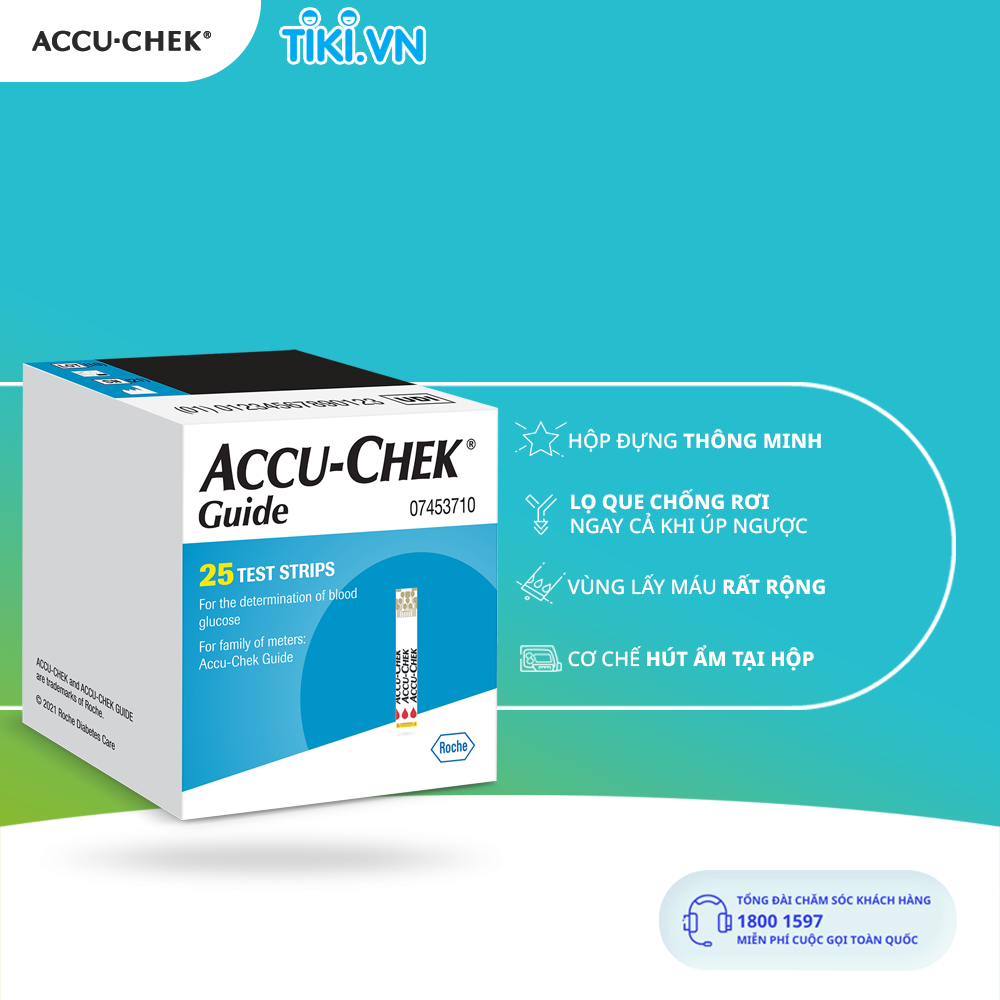 Hộp 25 Que Thử Đường Huyết ACCU-CHEK Guide