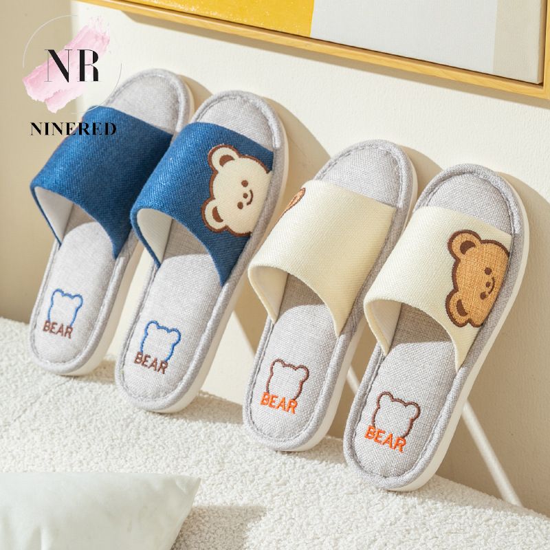 DÉP ĐI TRONG NHÀ GẤU BEAR XINH XẮN CHO NAM NỮ NINERED HOMEWEAR - D132