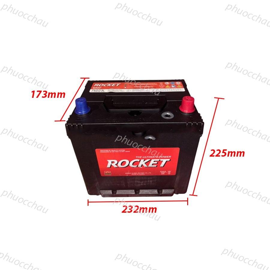 Ắc Quy ROCKET SMF 75D23L/R (12V-65Ah)