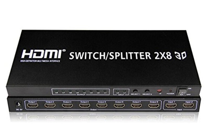 Bộ chia HDMI SWITCH SPLITTER 2 vào 8 ra PCM-208 - Hàng Nhập Khẩu