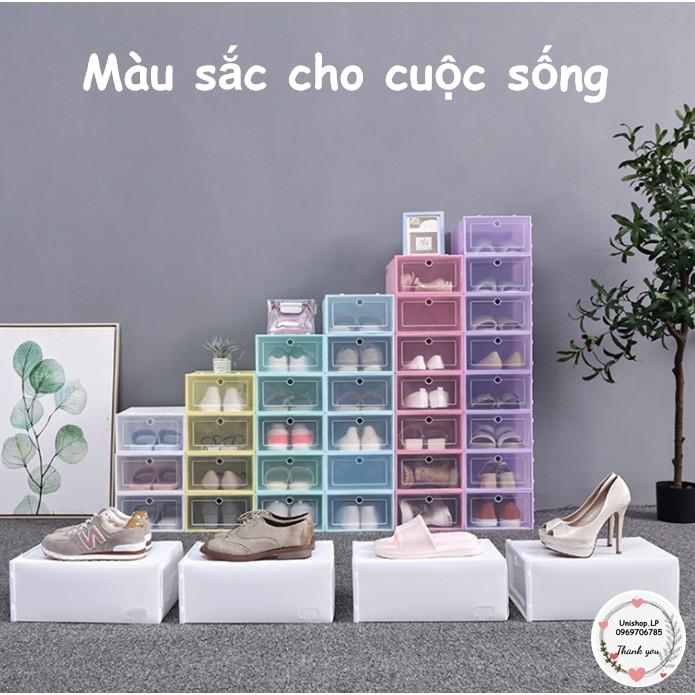 Hộp Đựng Giày Dép Nắp Nhựa Cứng Trong Suốt, Size lớn Chịu Lực 4kg
