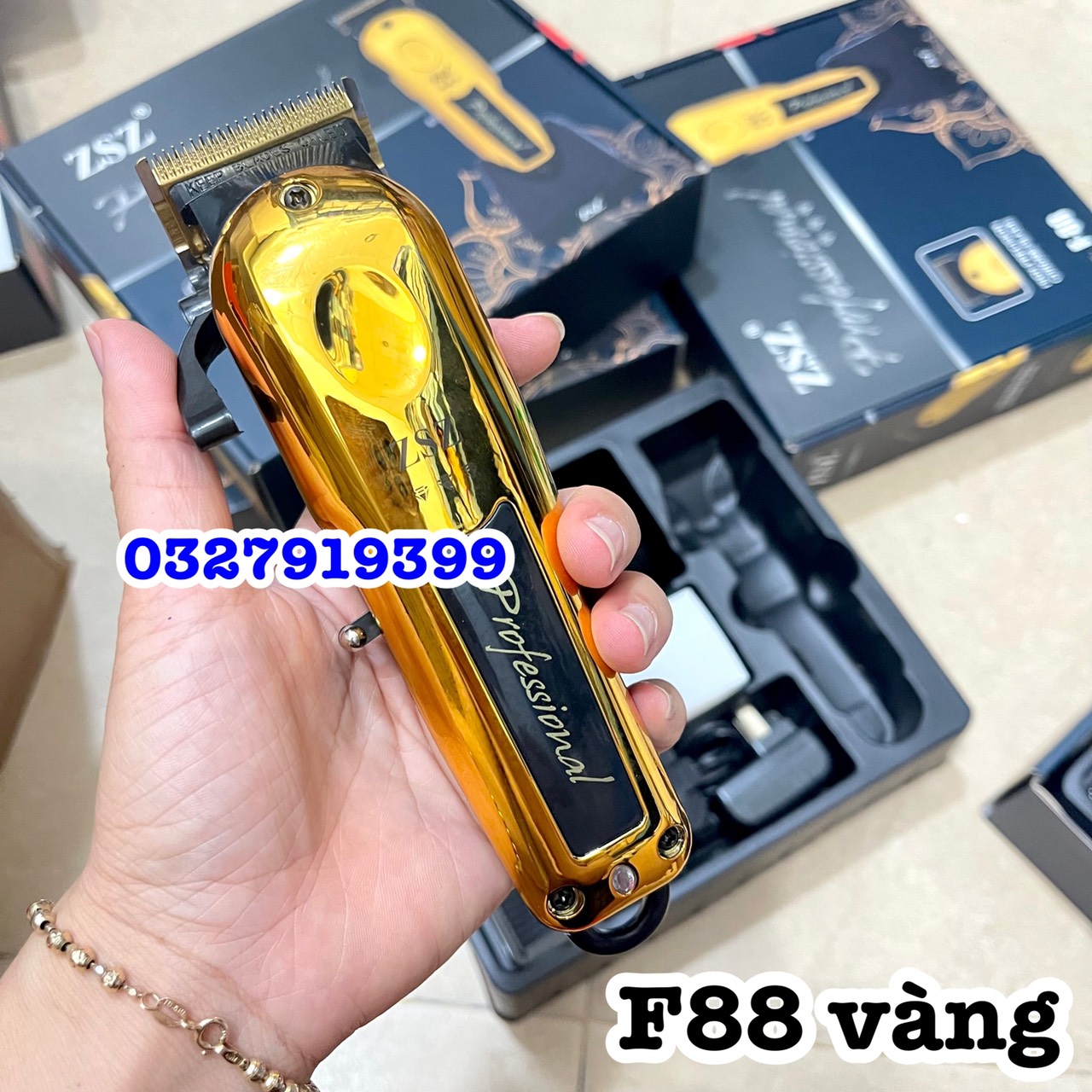 Tông đơ cắt tóc ZSZ F88 lưỡi kép - cốc sạc