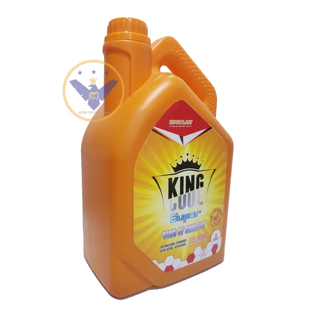 COMBO Nước làm mát  ô tô màu đỏ Kingcool  4L + Súc két nước Wurth - Đức 250ml