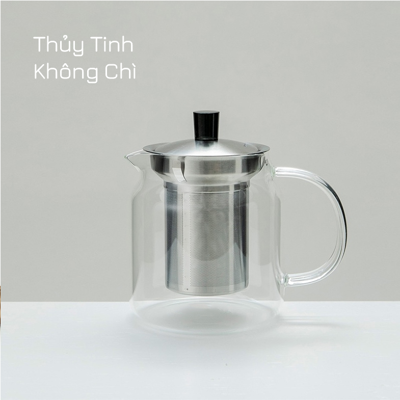 Bình lọc trà thủy tinh lõi Inox Samaglas S045 700mL