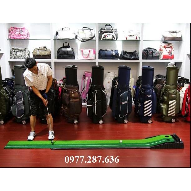 Thảm tập golf Putter trong nhà ngoài trời di động chất liệu nhựa cao cấp TT002