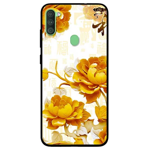 Ốp lưng dành cho Samsung A11 mẫu Mẫu Đơn Vàng