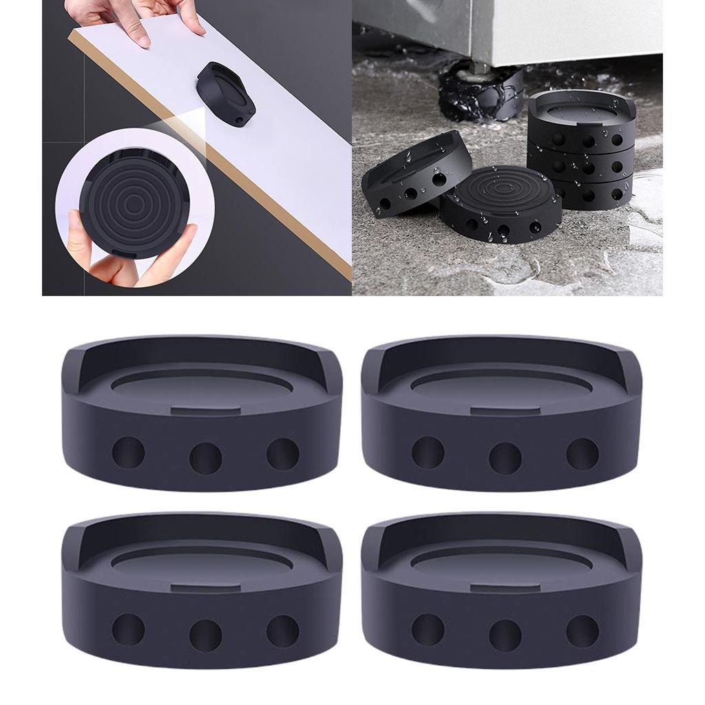 4pcs Black Anti Vibration Pads Prevent Moving for Washer Dryer Appliance