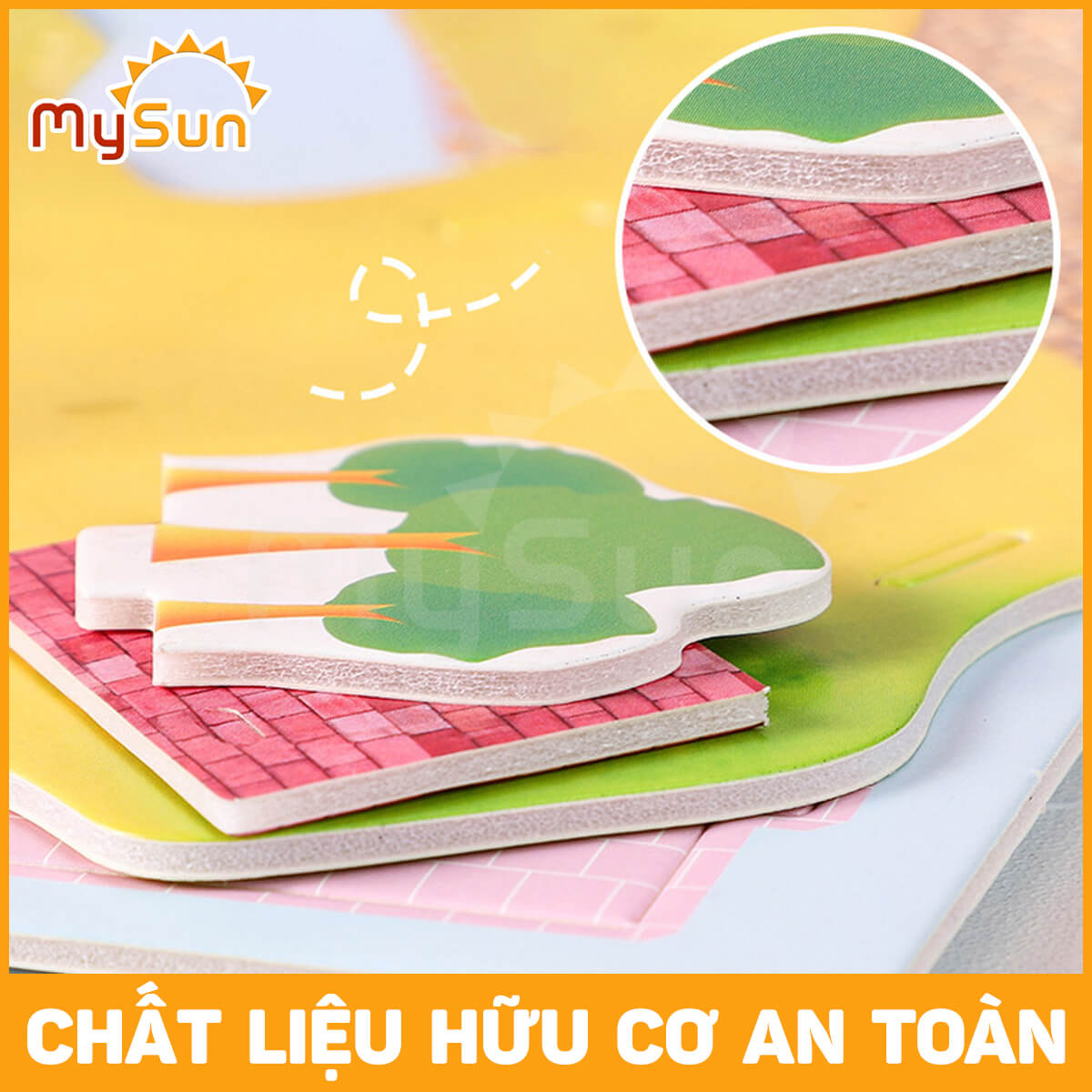 Lắp ráp ghép mô hình nhà bằng giấy 3d đồ chơi xếp hình lâu đài cho bé 1 2 3 4 5 tuổi MySun