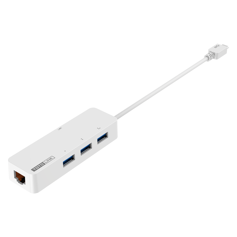 Bộ chuyển đổi USB Type-C sang Ethernet RJ45 Gigabit và 3 cổng USB 3.0-U1003C_HÀNG CHÍNH HÃNG