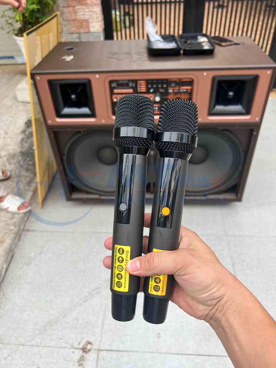 Loa kéo MTMAX BK61 Âm thanh khủng bass 50 siêu lực, tích hợp echo reverd,EQ mode công suất 1000w tặng kèm 2 mic