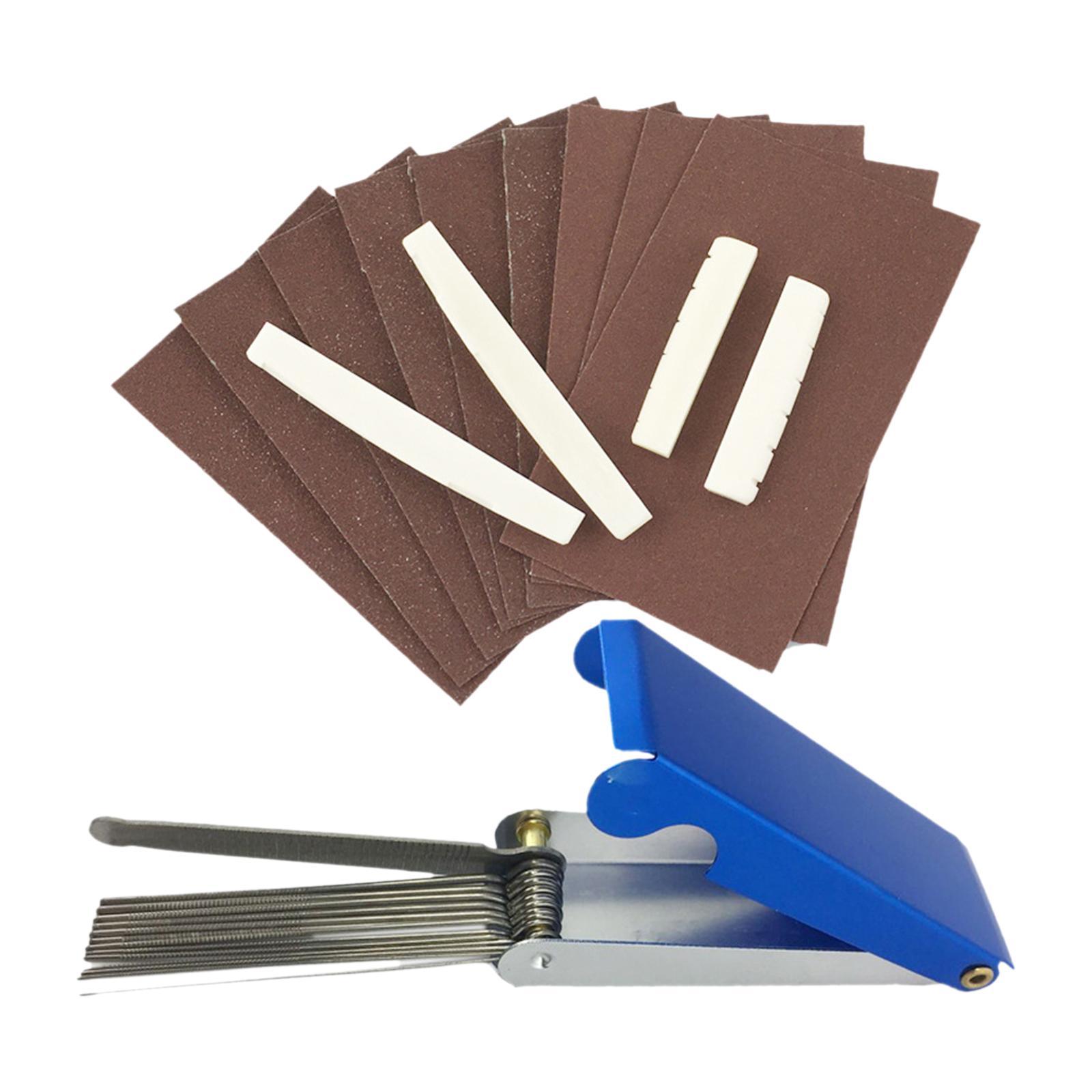 Guitar Bridge Saddle Nut File Set Guitar Bridge Nut Saddle for Maintenance