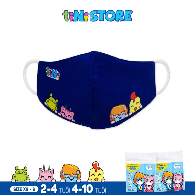 Khẩu trang vải sợi tre kháng khuẩn 3 lớp_size XS (2-4 tuổi)_Pack 1_màu Royal Blue