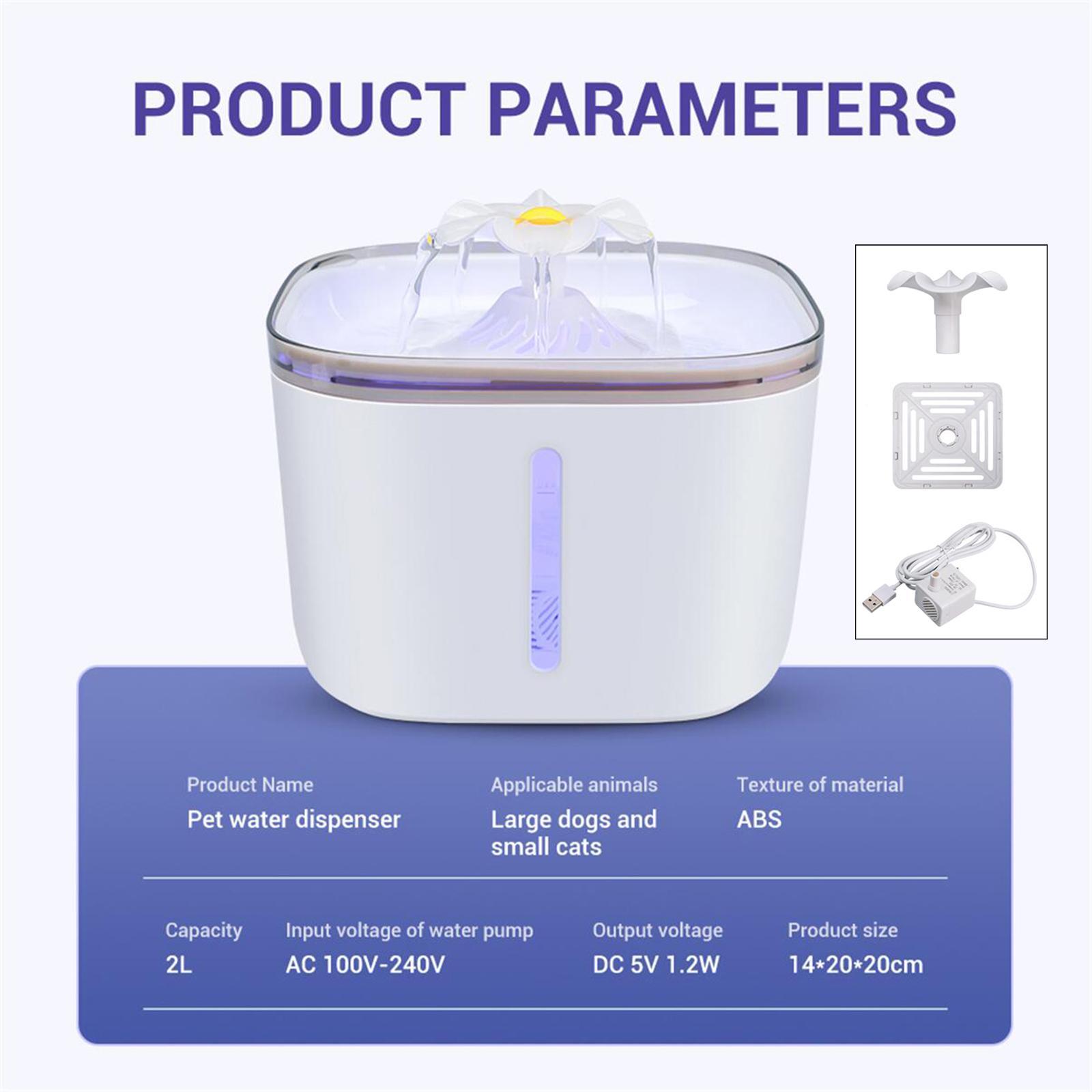 Drinking Fountain Low Noise Cat Water Fountain Water Dispenser for