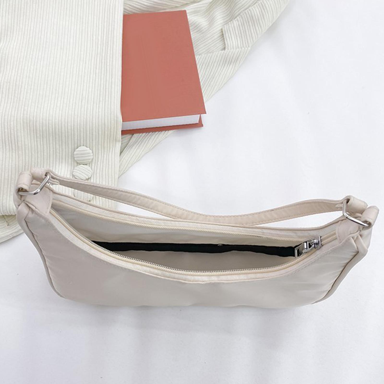 Women Girls Dumpling Bun Beach Underarm Bags Wallet Travel Bag Nylon Shoulder Bag,