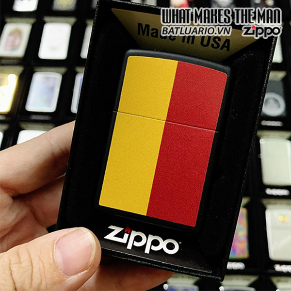 Bật Lửa Zippo 218 Red Yellow Stripers