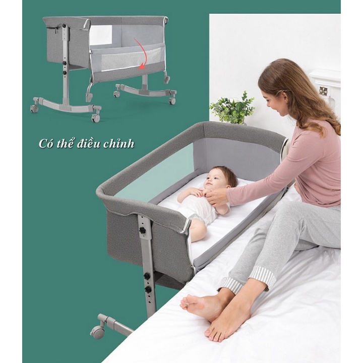 Nôi Ngủ Di Động Đu Đưa Cho Bé BabyBecky Deluxe - Phiên Bản Cao Cấp