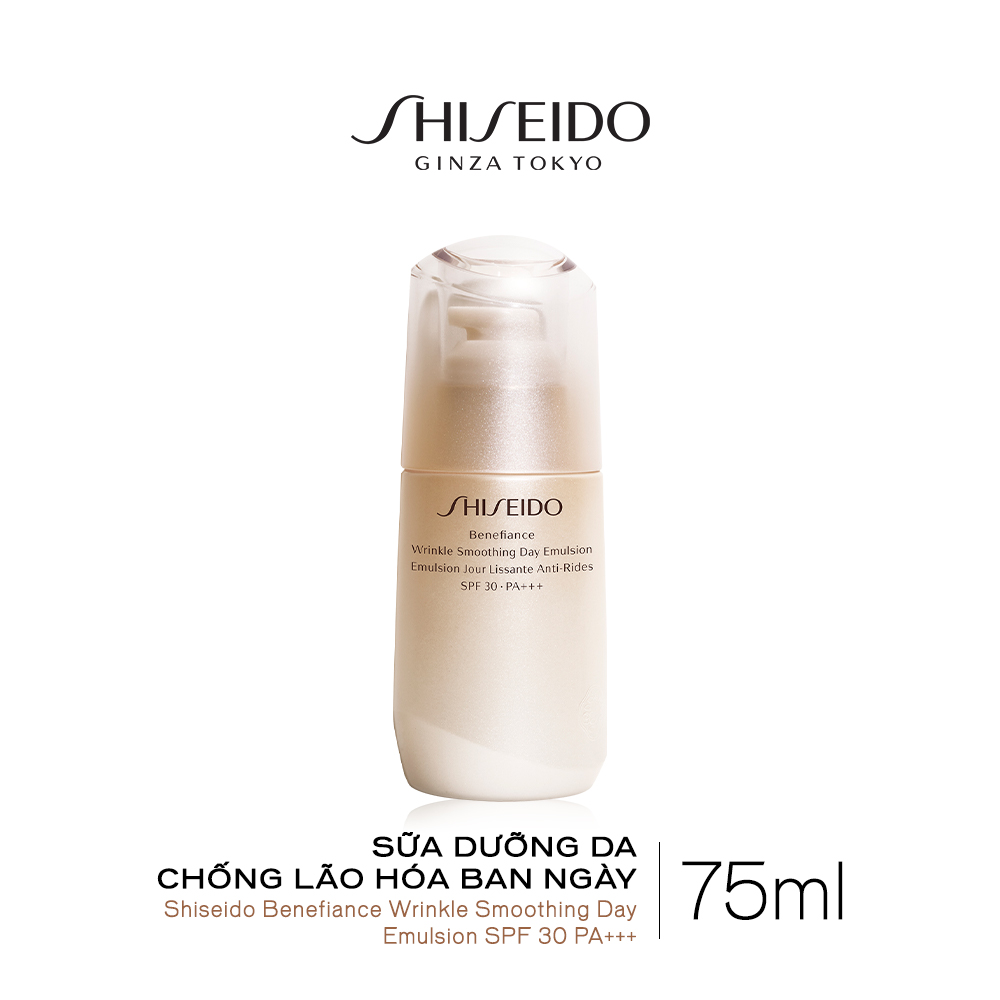 Sữa dưỡng da chống lão hóa ban ngày Shiseido Benefiance Wrinkle Smoothing Day Emulsion SPF 30 PA+++ 75ml