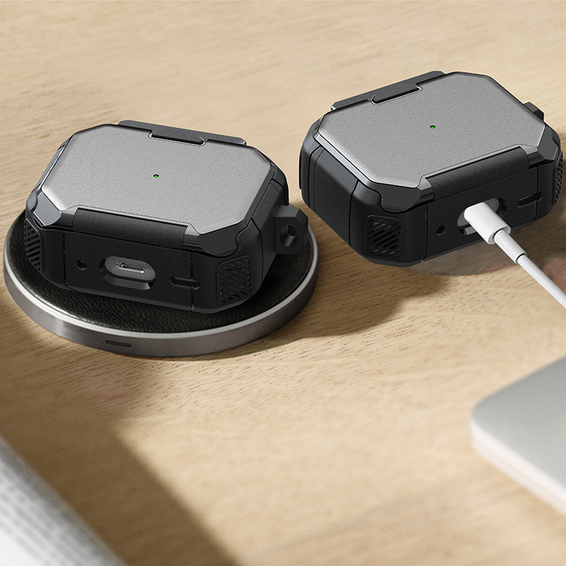 Bao Case Ốp Có Khóa tích hợp chân đế đỡ điện thoại cho Airpods Pro 2 - Hàng Chính Hãng