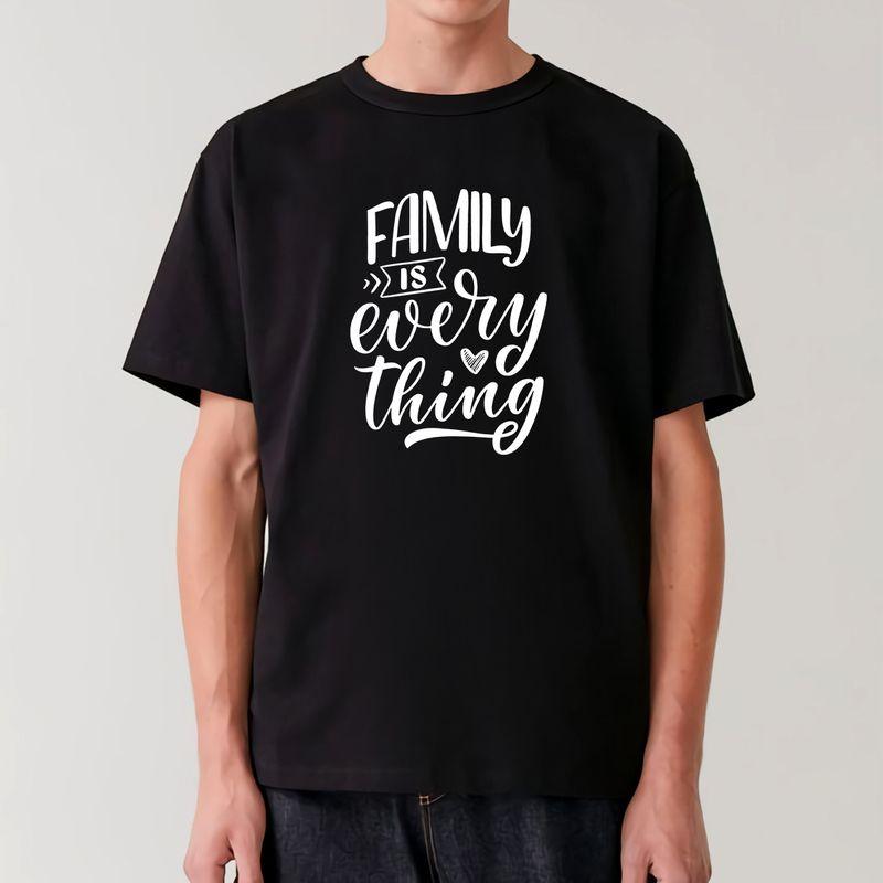 Áo phông unisex chữ "Family is everything" size XS-3XL 100% chất cotton