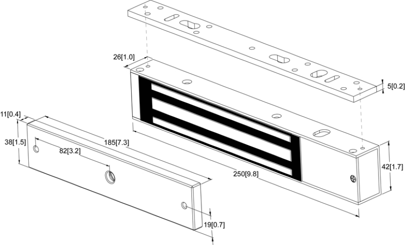 Khóa cửa điện tử từ tính nam châm điều khiển từ xa bằng remote 270Kgs Pegasus PML-1101R